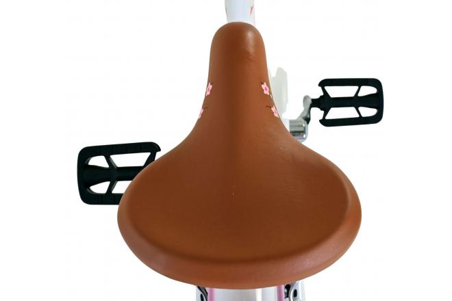 Volare Blossom Vélo d'enfant - Filles - 20 pouces - Blanc - Freins à deux mains