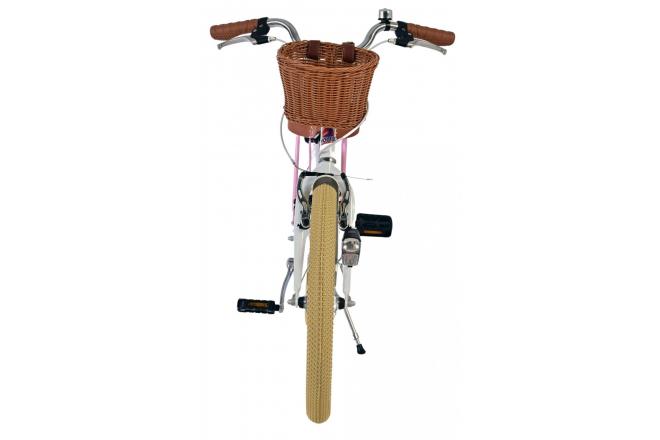 Volare Blossom Vélo d'enfant - Filles - 20 pouces - Blanc - Freins à deux mains