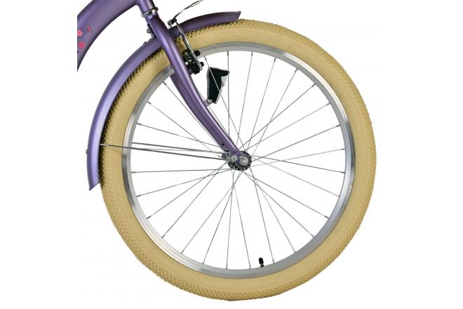 Vélo enfant Volare Blossom - Filles - 24 pouces - Violet