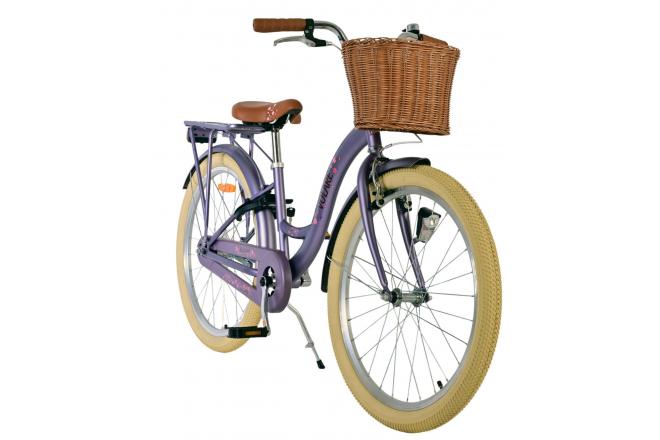Vélo enfant Volare Blossom - Filles - 24 pouces - Violet