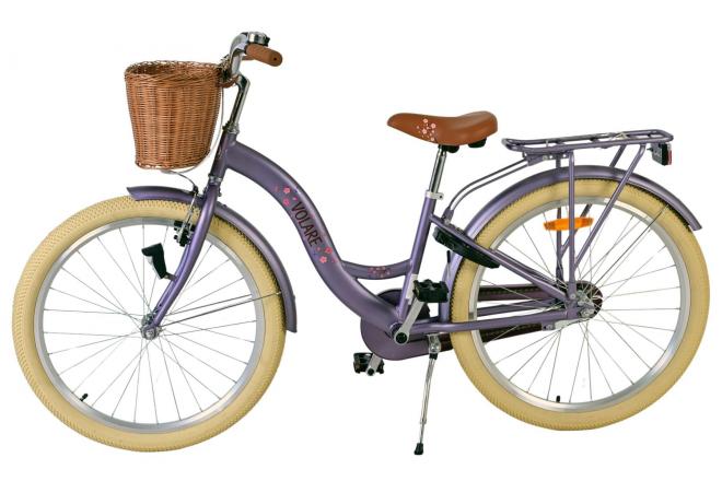 Vélo enfant Volare Blossom - Filles - 24 pouces - Violet