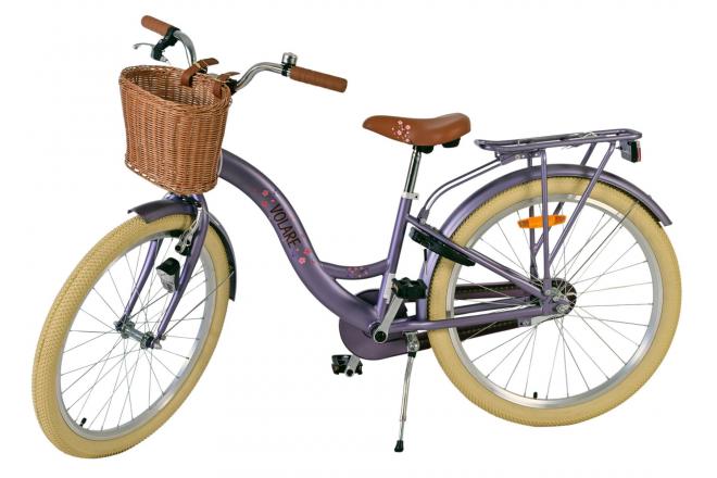 Vélo enfant Volare Blossom - Filles - 24 pouces - Violet