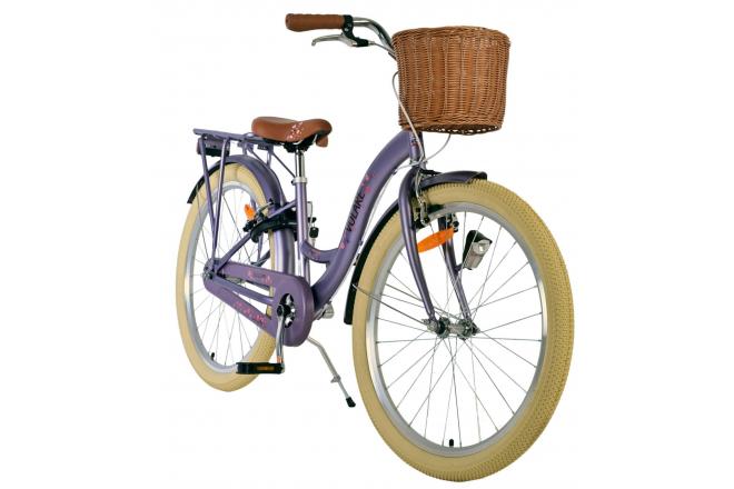 Volare Blossom Vélo d'enfant - Filles - 24 pouces - Violet - Deux freins à main