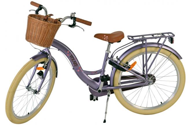 Volare Blossom Vélo d'enfant - Filles - 24 pouces - Violet - Deux freins à main