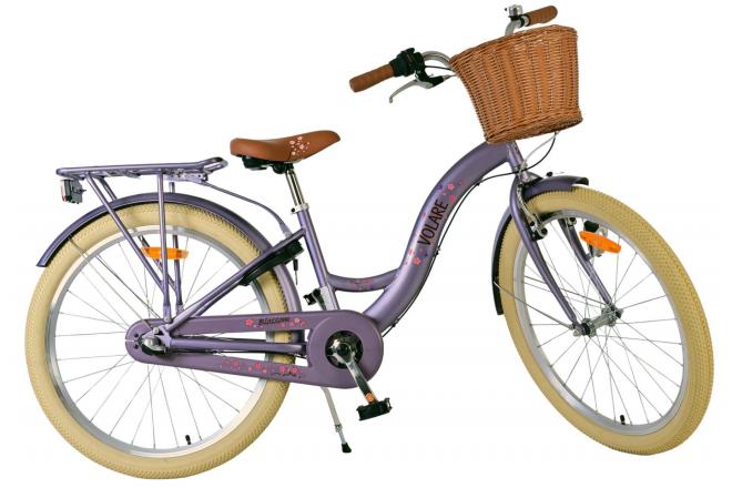 Volare Blossom Vélo enfant - Filles - 24 pouces - Violet - 3 vitesses
