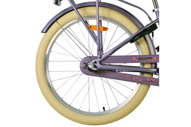 Volare Blossom Vélo enfant - Filles - 24 pouces - Violet - 3 vitesses