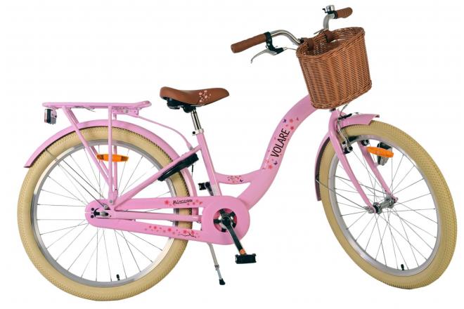 Vélo enfant Volare Blossom - Filles - 24 pouces - Rose