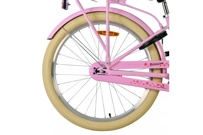 Vélo enfant Volare Blossom - Filles - 24 pouces - Rose