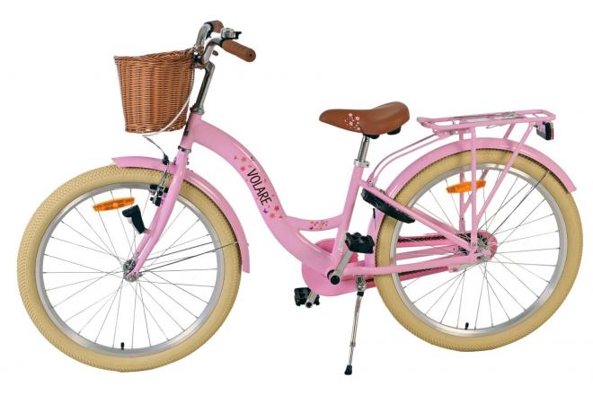Vélo enfant Volare Blossom - Filles - 24 pouces - Rose