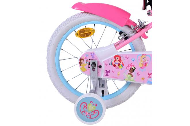 Vélo enfant Disney Princesse - Filles - 16 pouces - Rose - Freins à deux mains