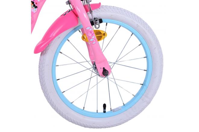 Vélo enfant Disney Princesse - Filles - 16 pouces - Rose - Freins à deux mains