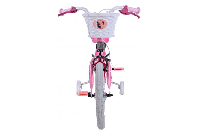 Vélo enfant Disney Princesse - Filles - 16 pouces - Rose - Freins à deux mains