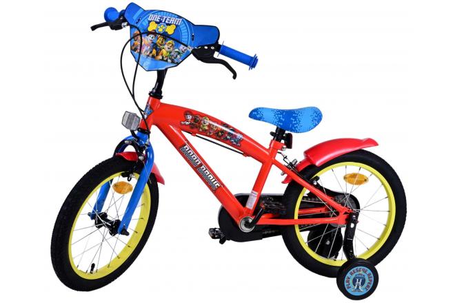 Vélo enfant Paw Patrol - Garçons - 16 pouces - Rouge - Freins à deux mains