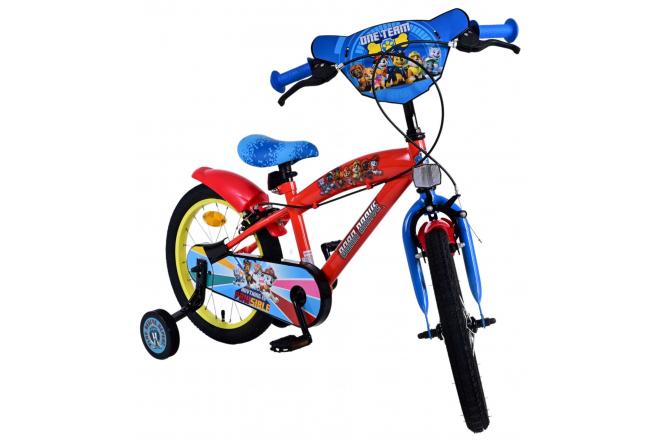 Vélo enfant Paw Patrol - Garçons - 16 pouces - Rouge - Freins à deux mains