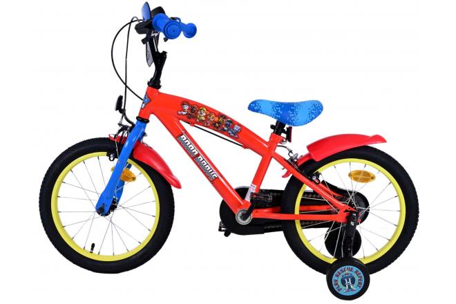Vélo enfant Paw Patrol - Garçons - 16 pouces - Rouge - Freins à deux mains