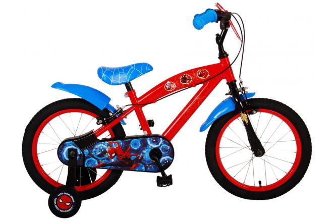 Vélo pour enfants Ultimate Spider-Man - Garçons - 16 pouces - Bleu/Rouge - Deux freins à main
