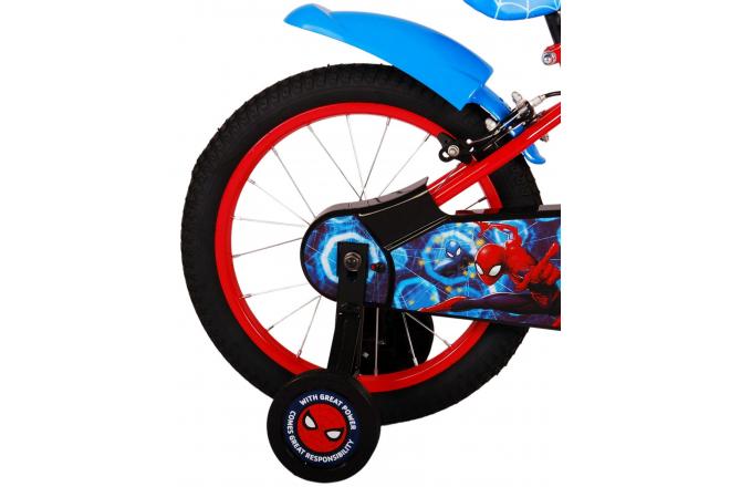 Vélo pour enfants Ultimate Spider-Man - Garçons - 16 pouces - Bleu/Rouge - Deux freins à main