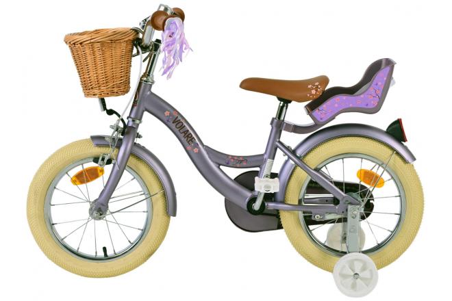 Vélo enfant Volare Blossom - Filles - 14 pouces - Violet [CLONE]