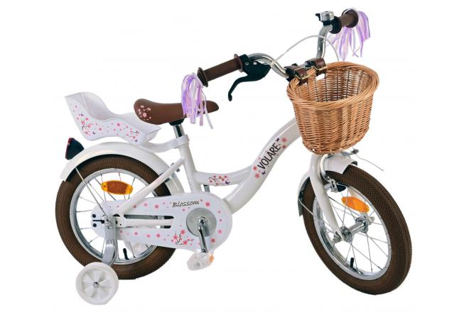 Vélo enfant Volare Blossom - Filles - 14 pouces - Blanc [CLONE]