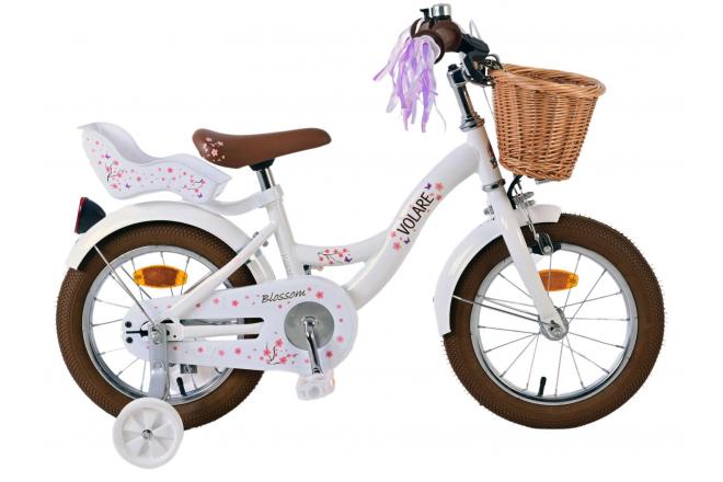 Vélo enfant Volare Blossom - Filles - 14 pouces - Blanc [CLONE]