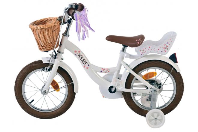 Vélo enfant Volare Blossom - Filles - 14 pouces - Blanc [CLONE]
