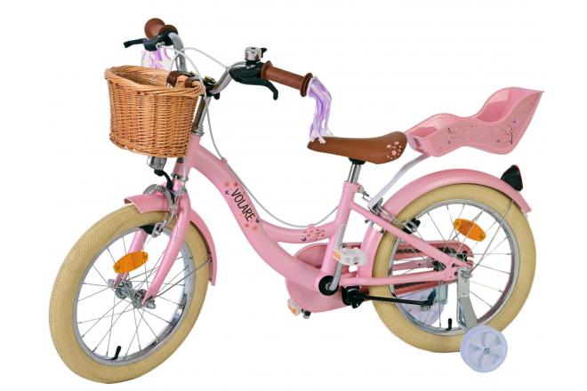 Volare Blossom Vélo enfant - Filles - 16 pouces - Rose - Freins à deux mains [CLONE]