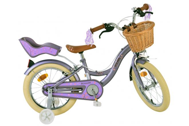 Volare Blossom Vélo enfant - Filles - 16 pouces - Violet - Freins à deux mains [CLONE]