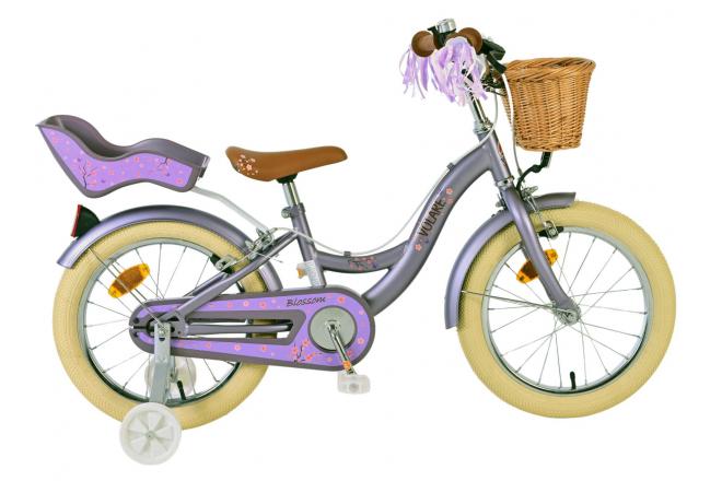 Volare Blossom Vélo enfant - Filles - 16 pouces - Violet - Freins à deux mains [CLONE]