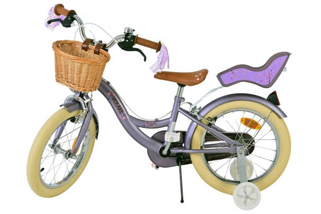 Volare Blossom Vélo enfant - Filles - 16 pouces - Violet - Freins à deux mains [CLONE]