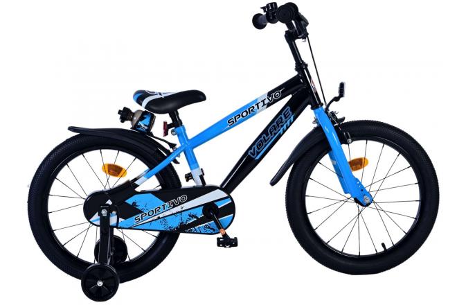 Volare Sportivo Vélo enfant - Garçons - 18 pouces - Bleu Noir [CLONE]