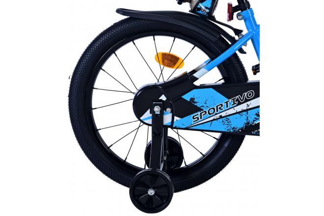 Volare Sportivo Vélo enfant - Garçons - 18 pouces - Bleu Noir [CLONE]