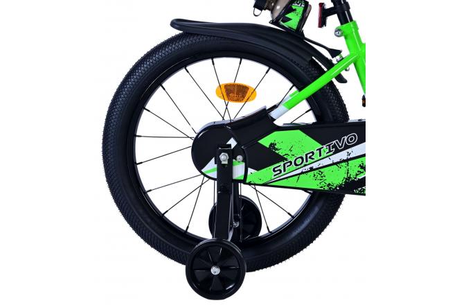 Volare Sportivo Vélo enfant - Garçons - 18 pouces - Vert Noir [CLONE]