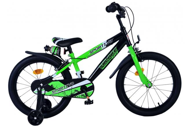 Volare Sportivo Børnecykel - Drenge - 18 tommer - Grøn Sort - To håndbremser [CLONE]