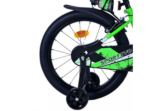Volare Sportivo Børnecykel - Drenge - 18 tommer - Grøn Sort - To håndbremser [CLONE]