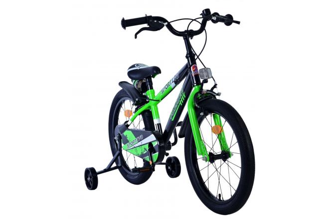 Volare Sportivo Børnecykel - Drenge - 18 tommer - Grøn Sort - To håndbremser [CLONE]