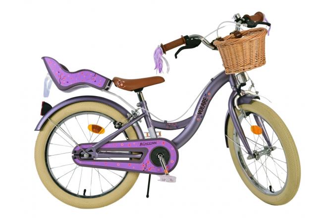 Volare Blossom Vélo enfant - Filles - 18 pouces - Violet - Freins à deux mains [CLONE]