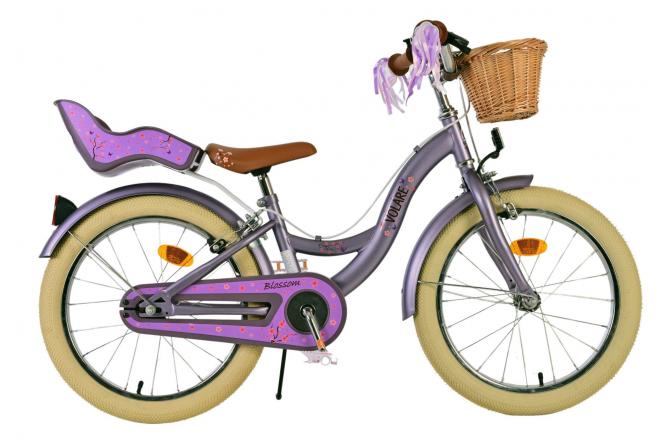 Volare Blossom Vélo enfant - Filles - 18 pouces - Violet - Freins à deux mains [CLONE]