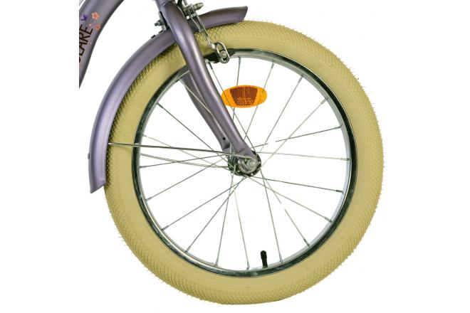 Volare Blossom Vélo enfant - Filles - 18 pouces - Violet - Freins à deux mains [CLONE]