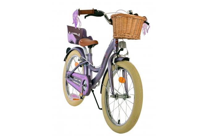 Volare Blossom Vélo enfant - Filles - 18 pouces - Violet - Freins à deux mains [CLONE]