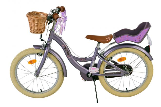 Volare Blossom Vélo enfant - Filles - 18 pouces - Violet - Freins à deux mains [CLONE]