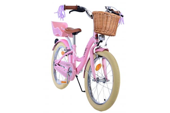 Volare Blossom Vélo enfant - Filles - 18 pouces - Rose - Freins à deux mains