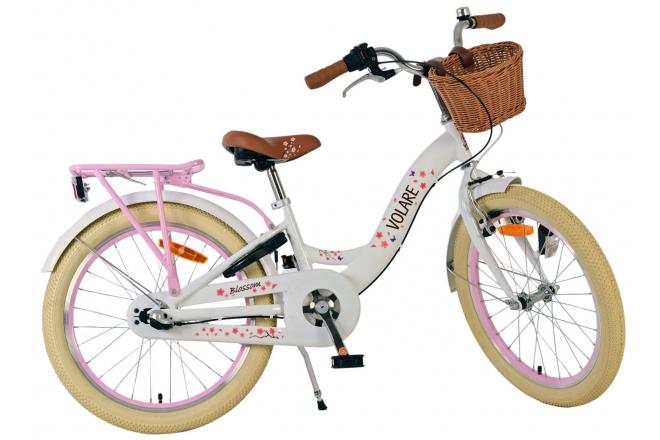 Vélo enfant Volare Blossom - Filles - 20 pouces - Blanc - Nexus 3 vitesses