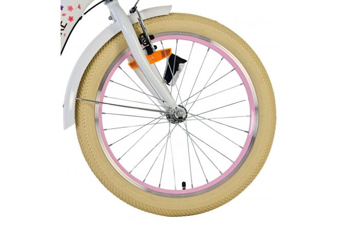 Vélo enfant Volare Blossom - Filles - 20 pouces - Blanc - Nexus 3 vitesses