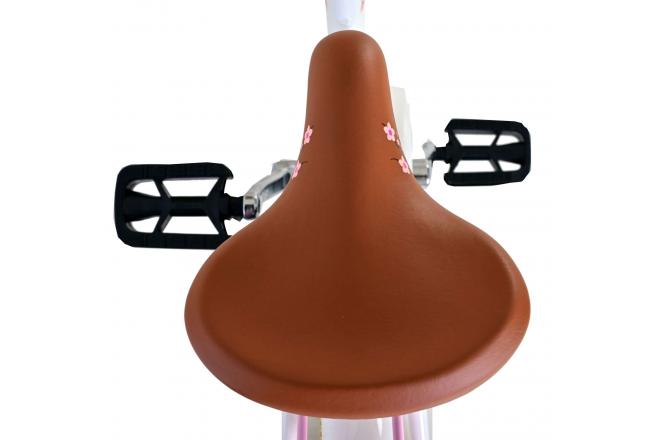 Vélo enfant Volare Blossom - Filles - 20 pouces - Blanc - Nexus 3 vitesses