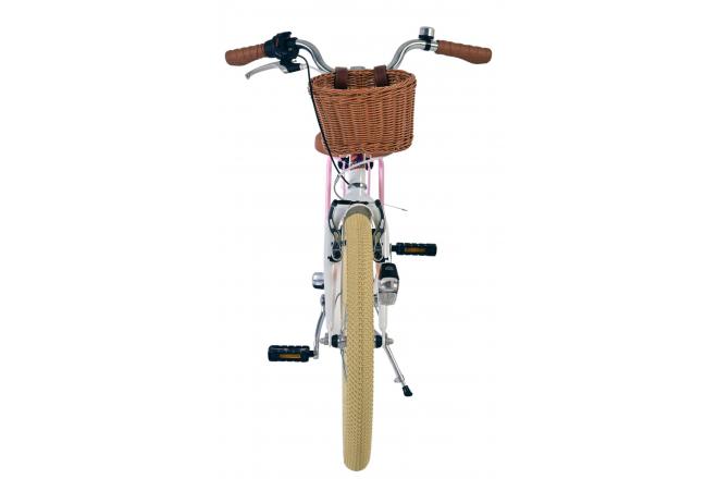 Vélo enfant Volare Blossom - Filles - 20 pouces - Blanc - Nexus 3 vitesses