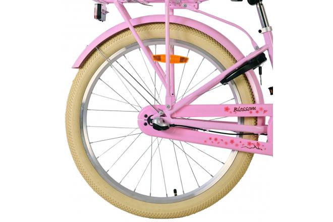 Volare Blossom Vélo enfant - Filles - 24 pouces - Rose- 3 vitesses
