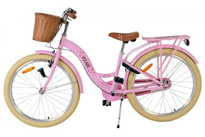 Volare Blossom Vélo enfant - Filles - 24 pouces - Rose- 3 vitesses