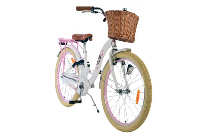 Volare Blossom Vélo enfant - Filles - 24 pouces - Blanc