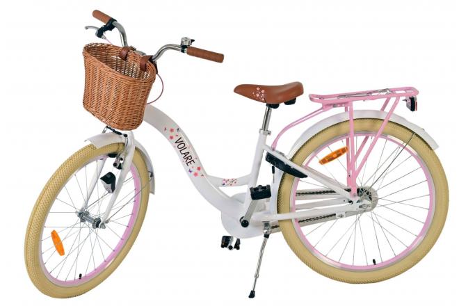 Volare Blossom Vélo enfant - Filles - 24 pouces - Blanc