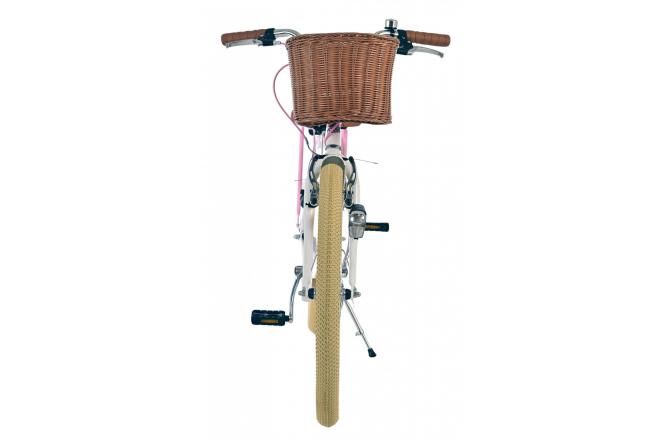 Volare Blossom Vélo enfant - Filles - 24 pouces - Blanc - Deux freins à main